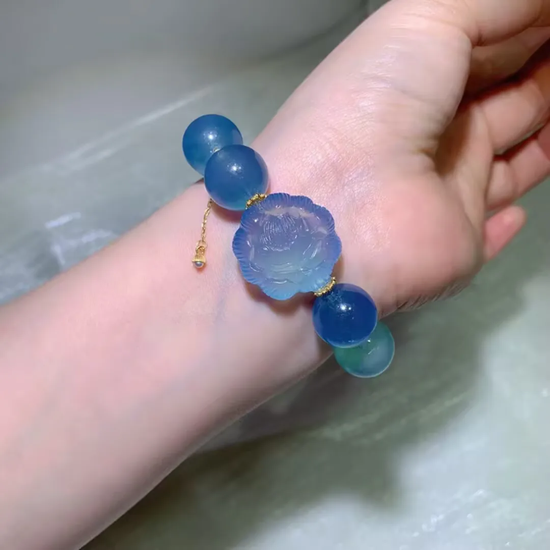 天然海蓝宝手链(16mm) — 细节图
