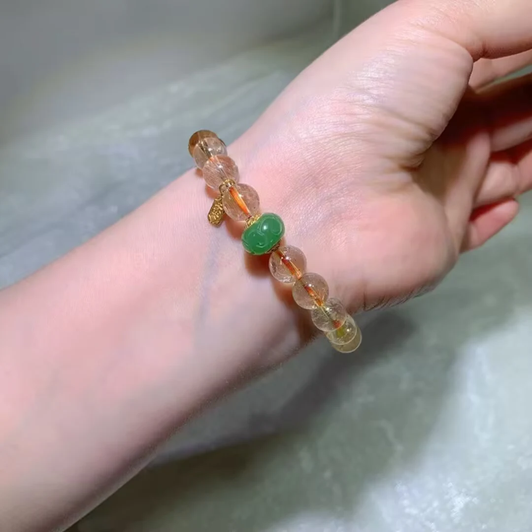 天然钛晶手链(9.1mm) — 细节图